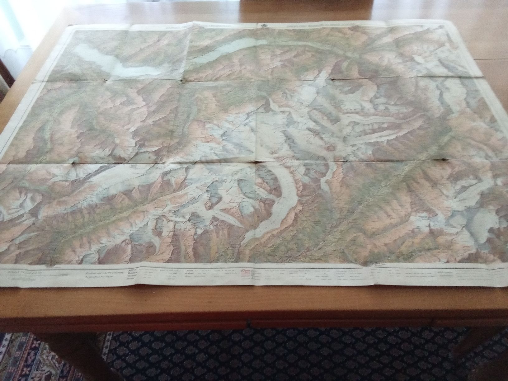 Cartine & Atlanti: KARTE BERNER OBERLAND -OBERWALLIS1912 – Difettoso da Muri BE venduto da Alk