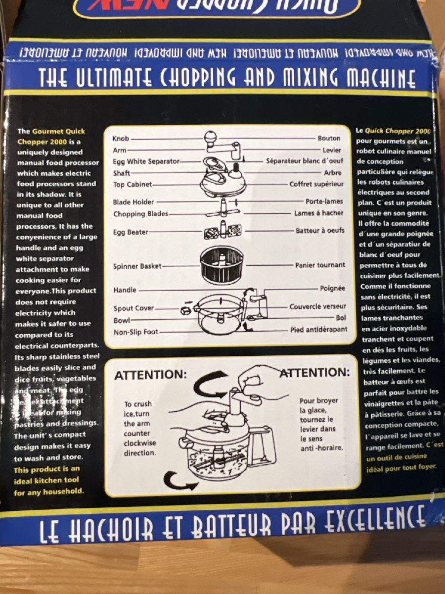 Küchengeräte: Neuer Quick Chopper 2000 - die ultimative Küchenhilfe – Neu und originalverpackt aus Wettingen von Kawasaki987 3