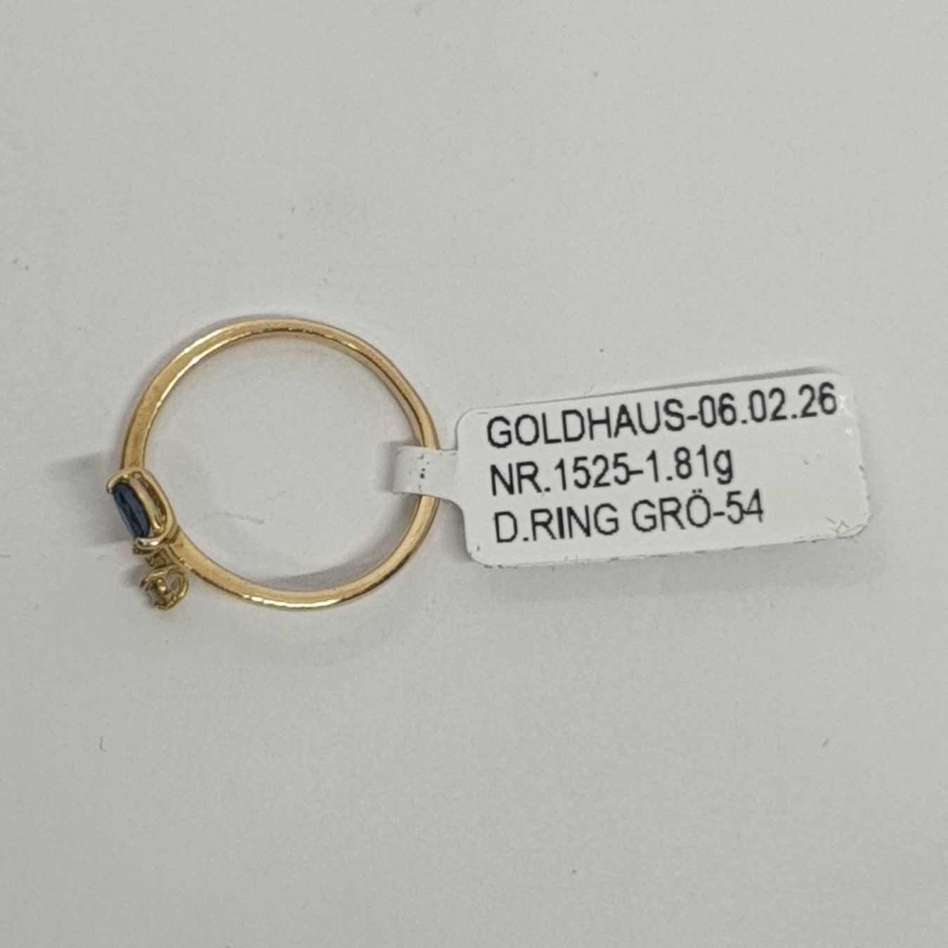 Anelli: Echt 18K Gold - Diamant, Saphir Ring – Usato da Luzern venduto da Goldhaus-Luzern 3