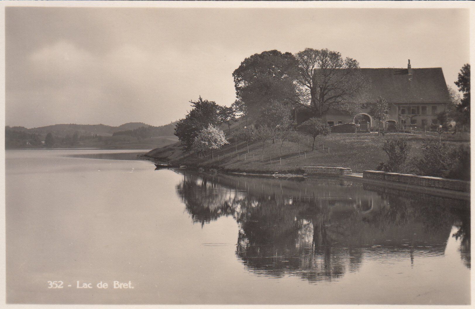 Cartoline postali: Lac de Bret, ca. 1920 – Usato da Bürglen TG venduto da StampGraf
