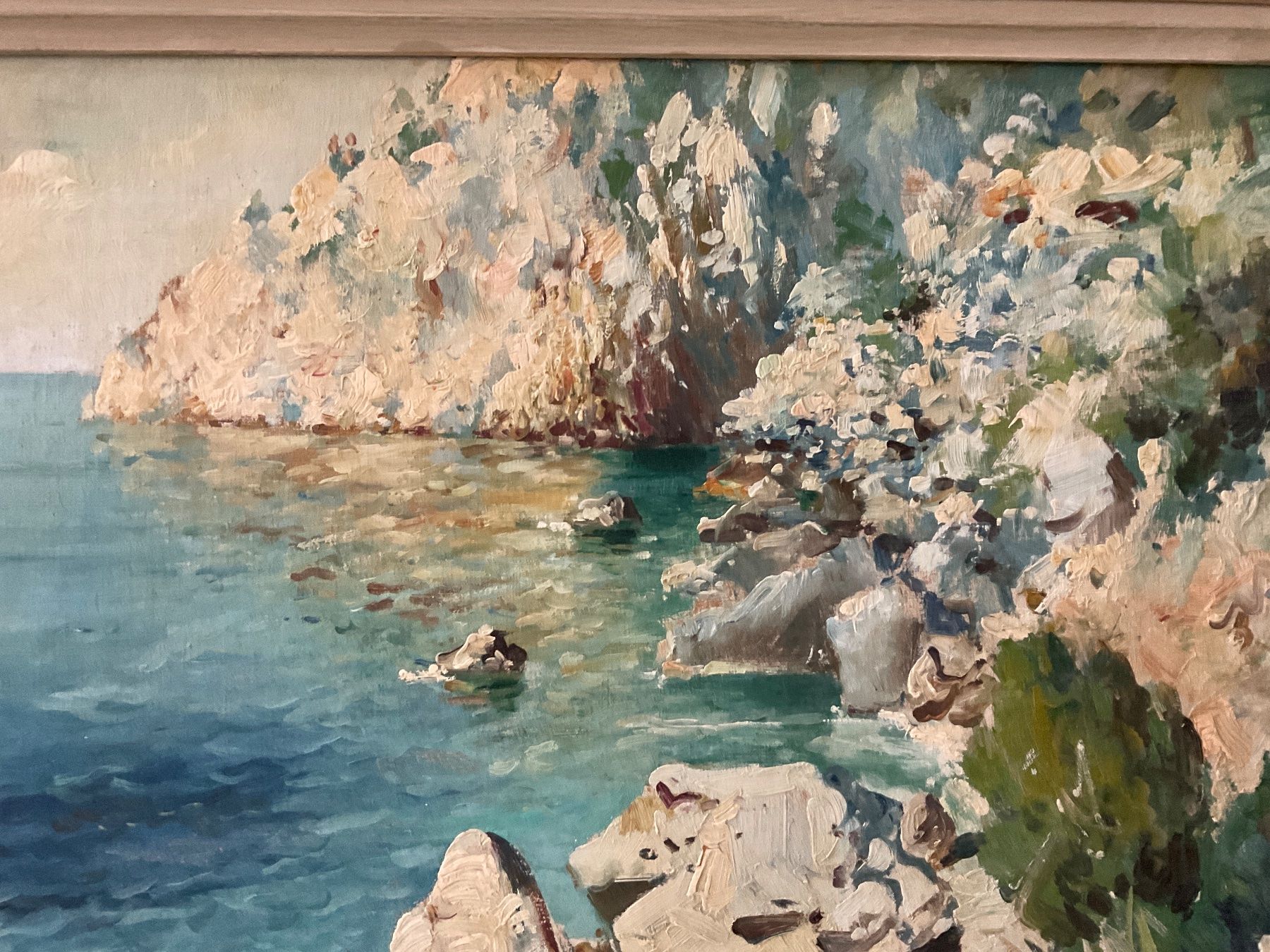 Dipinti: Ölgemälde einer Küste in Capri - signiert "Petis" – Usato da Bern venduto da vielerart 3