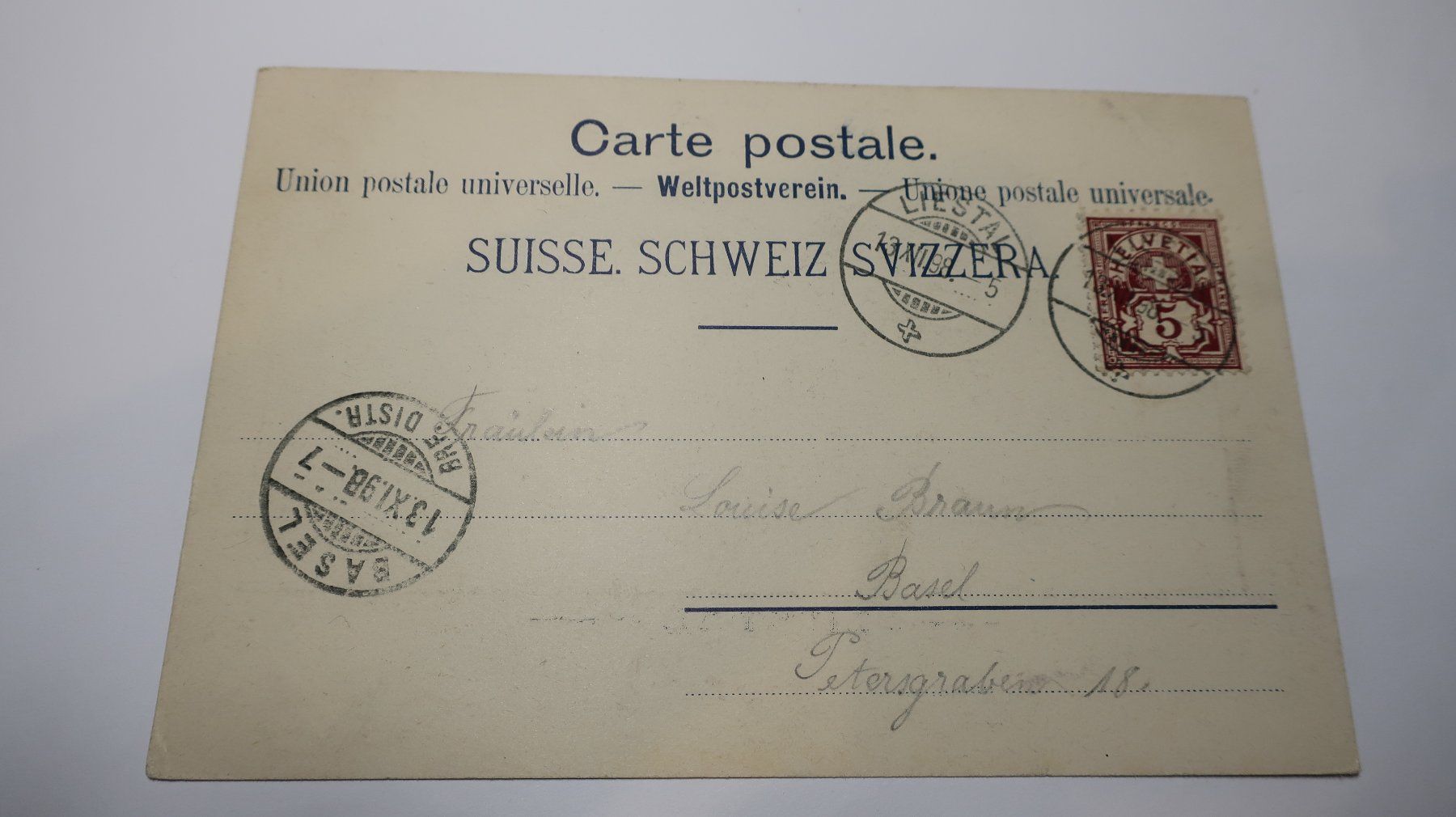 Cartoline postali: Liestal 1898 – Usato da Cormoret venduto da Pascalll2001 5