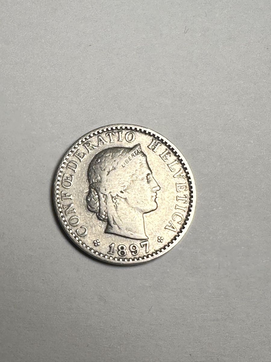 Alle Münzen: Schweizer 20 Rappen, Jahrgang 1897 – Neu (gemäss Beschreibung) aus Urnäsch von Severin.05.