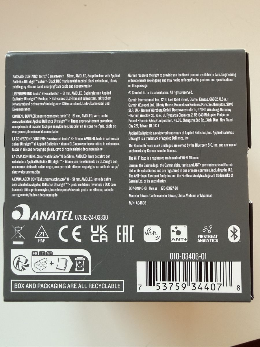 Garmin Smartwatch: Garmin Tactix 8 51mm Amoled  – Usato da Blankenburg venduto da chr_n7kv 1