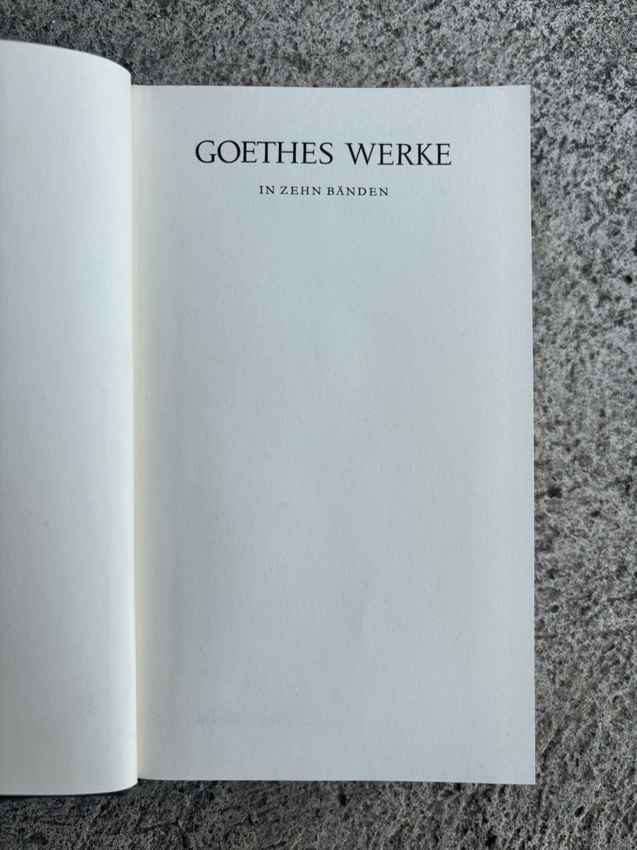 Libri: Goethes Werke in zehn Bänden – Usato da Frauenfeld venduto da Fubech 1