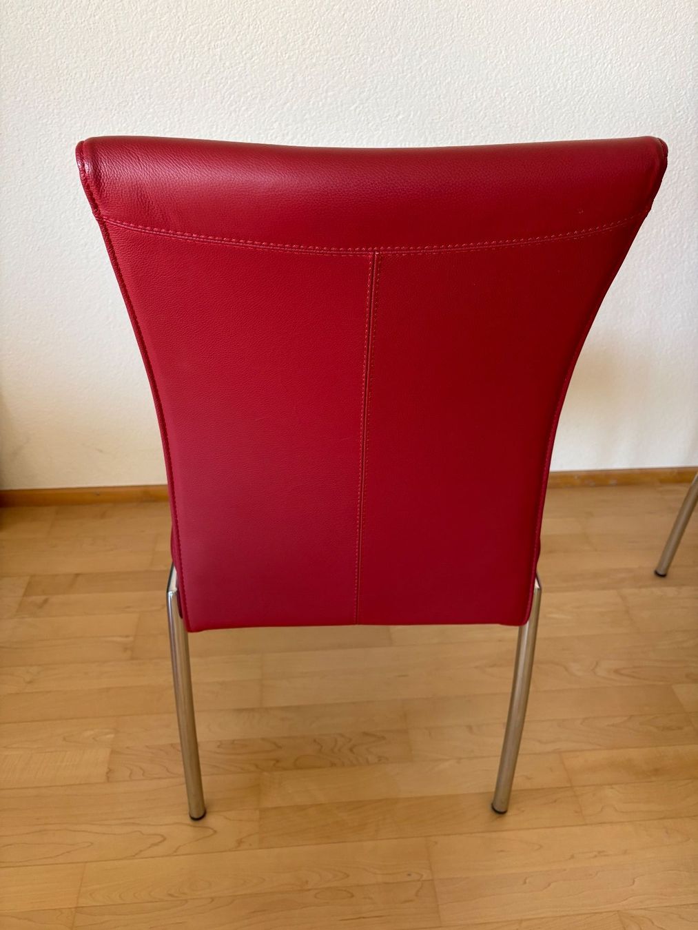 Sedie: 4 Polsterstühle, Leder rot – Usato da Solothurn venduto da 07mika07 1