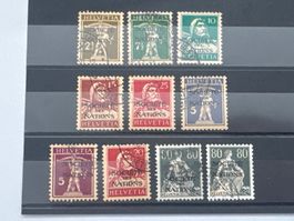 SND (DIII) Lot, ZNr. 27/28/29/30/11/11z/16/17/18 gestempelt
