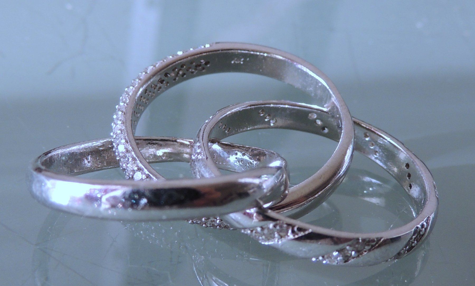 Anelli: Silber 925 Trinity Fingerring Gr. 55 – Usato da Waldenburg venduto da schaller707 3