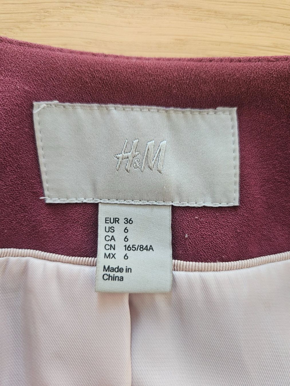 H&M Giacche: Weinroter Blazer, Grösse 36 – Usato da Zürich venduto da anna_r26m 5