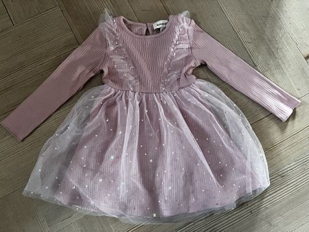 Manor Kleid Gr. 92, altrosa mit Tüll und Sternchen neu!