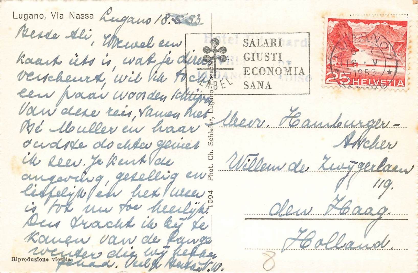 Cartoline postali: Lugano kodaks pubblicità – Usato da Biasca venduto da Blenio71 1