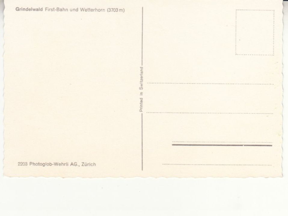 Cartoline postali: Grindelwald First Bahn ca. 1960 – Usato da Bürglen TG venduto da StampGraf 1