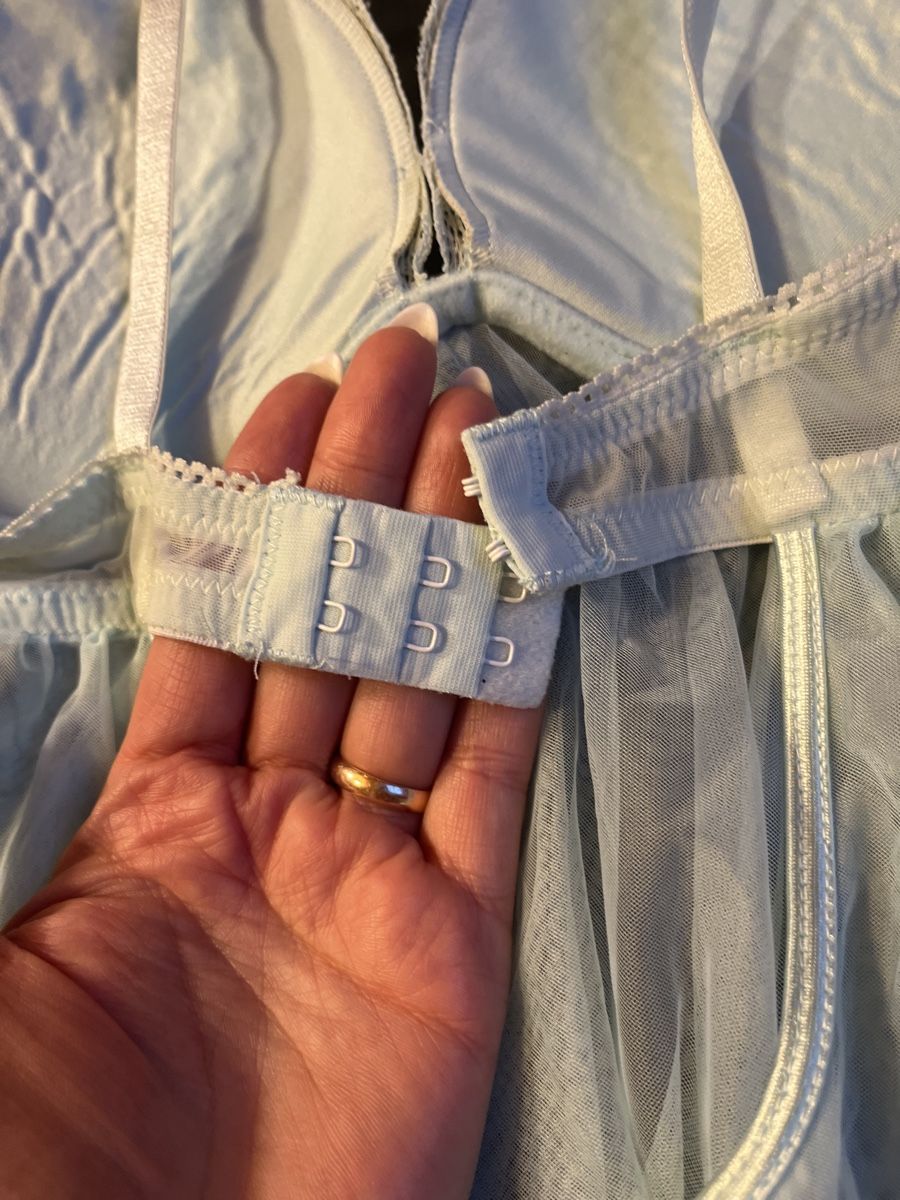 Sonstige Unterwäsche: Verführerisches Neglige, Gr. 70C, Hellblau, Spitze – Gebraucht aus Kaisten von saleforfun 4