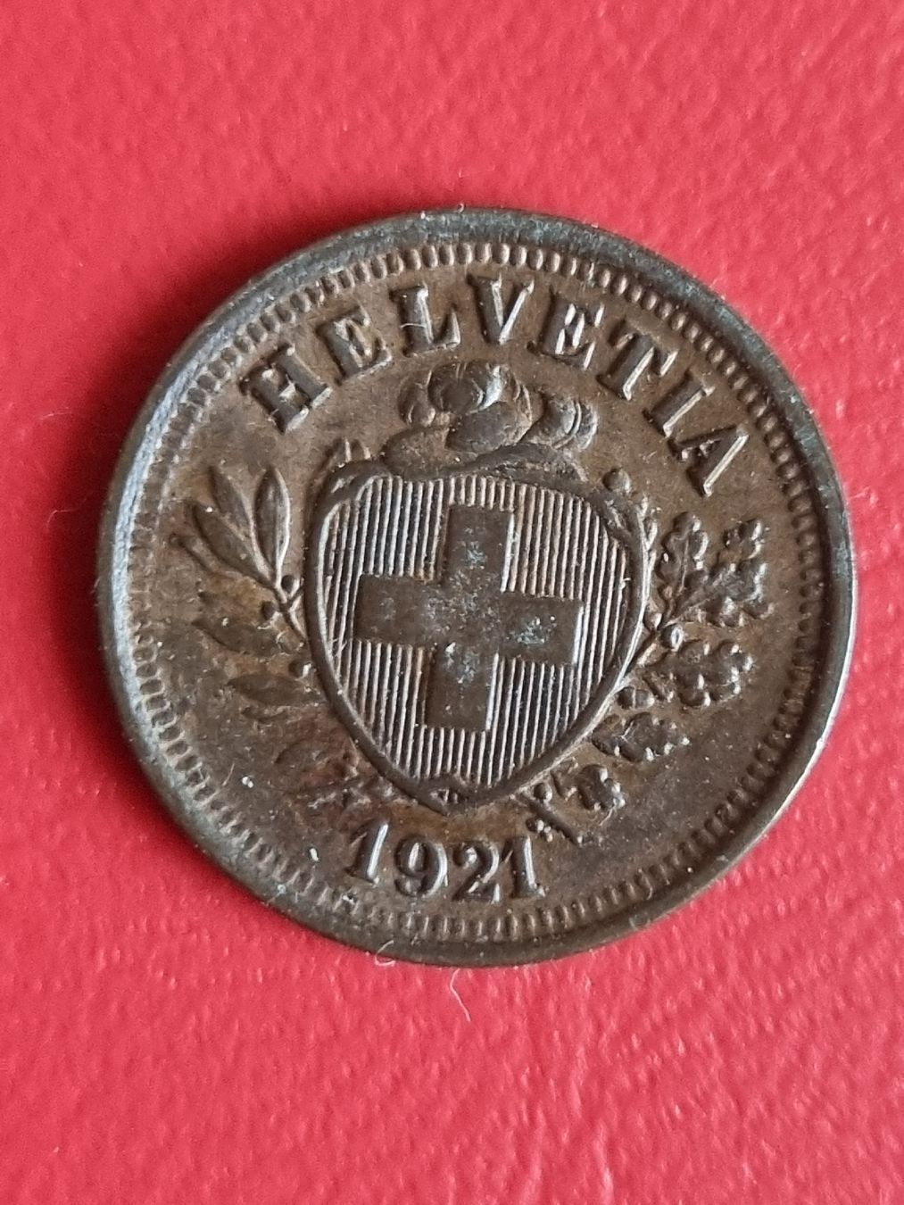 Alle Münzen: 1 RAPPEN SCHWEIZ - JAHR 1921  – Gebraucht aus Heimenschwand von rog_p7h9