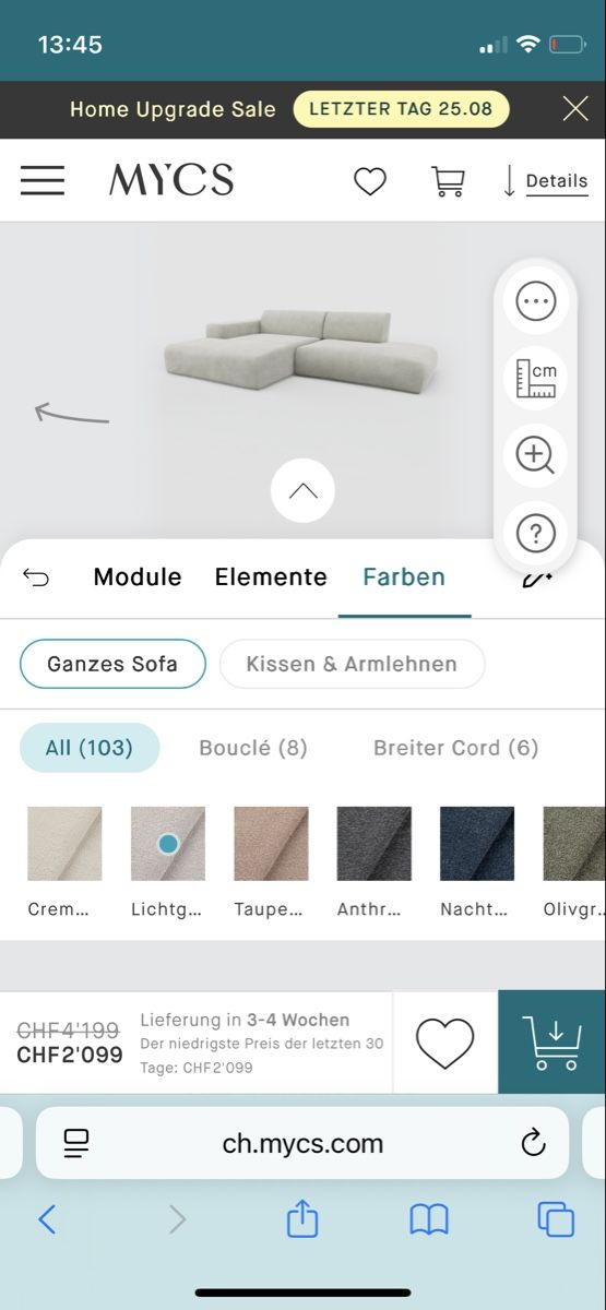 Sofas: Ecksofa Lichtgrau Bouclé - Pyllow – D'occasion à Zürich par LiviaMariaC 3