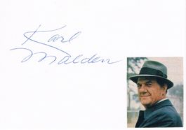 Karl Malden 1912-2009 Autogramm signiert Karte 10x15cm