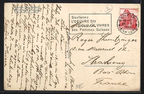Cartoline postali: Champ-du-Moulin, Hotel des Gorges, propr – Usato da Berlin venduto da bartko-reher 1