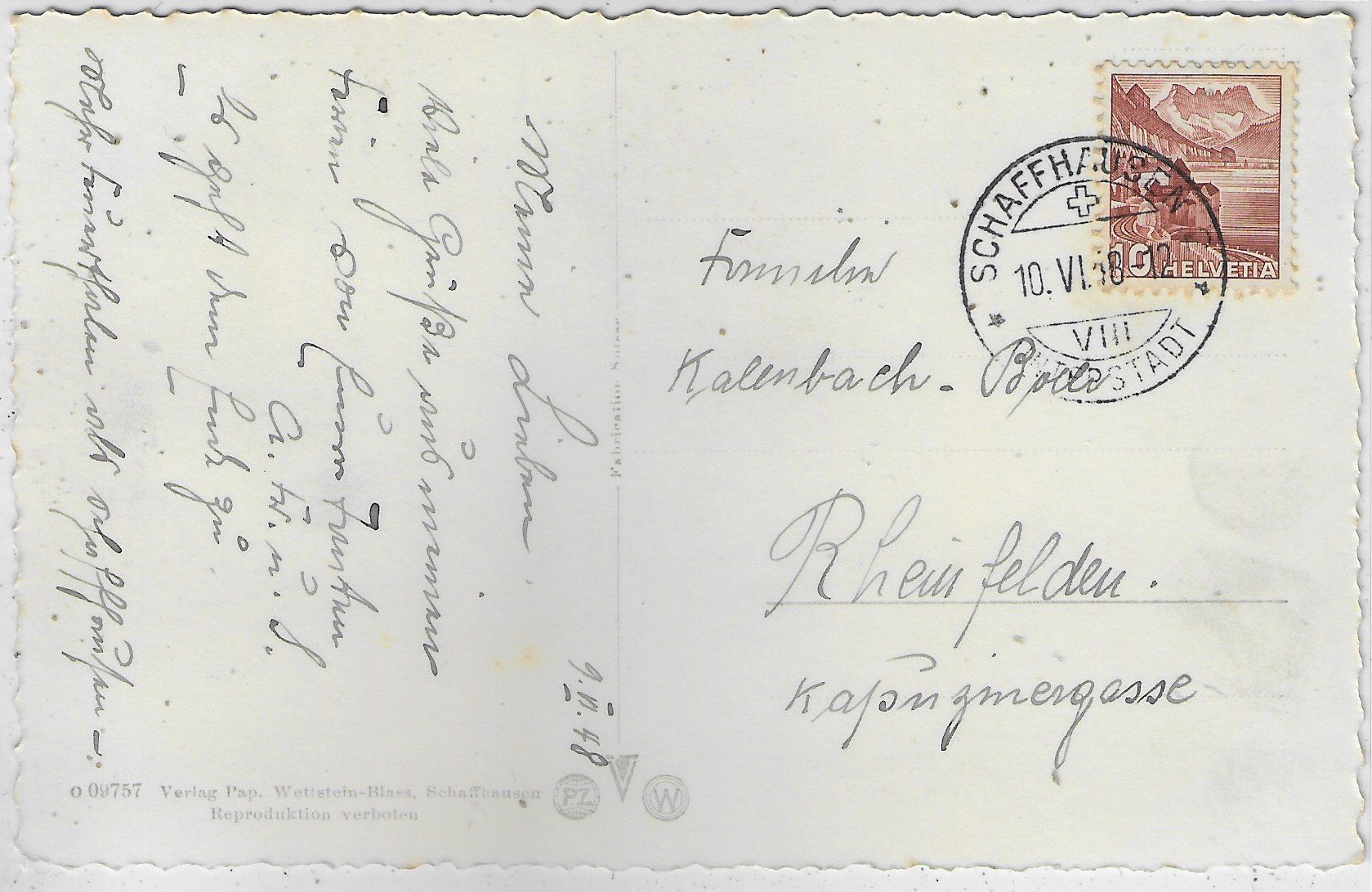 Cartes postales: Feuerthalen - Generalansicht – D'occasion à Ettingen par Kartenplanet 1