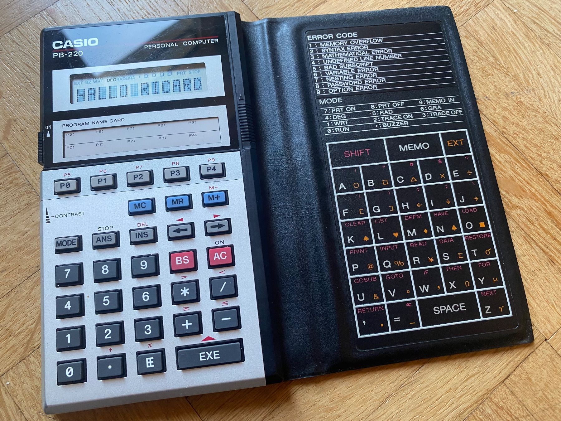 Casio Calcolatrici tascabili: Casio PB-220 Pocket Computer aus 1986 – Usato da Adliswil venduto da synchrot 1
