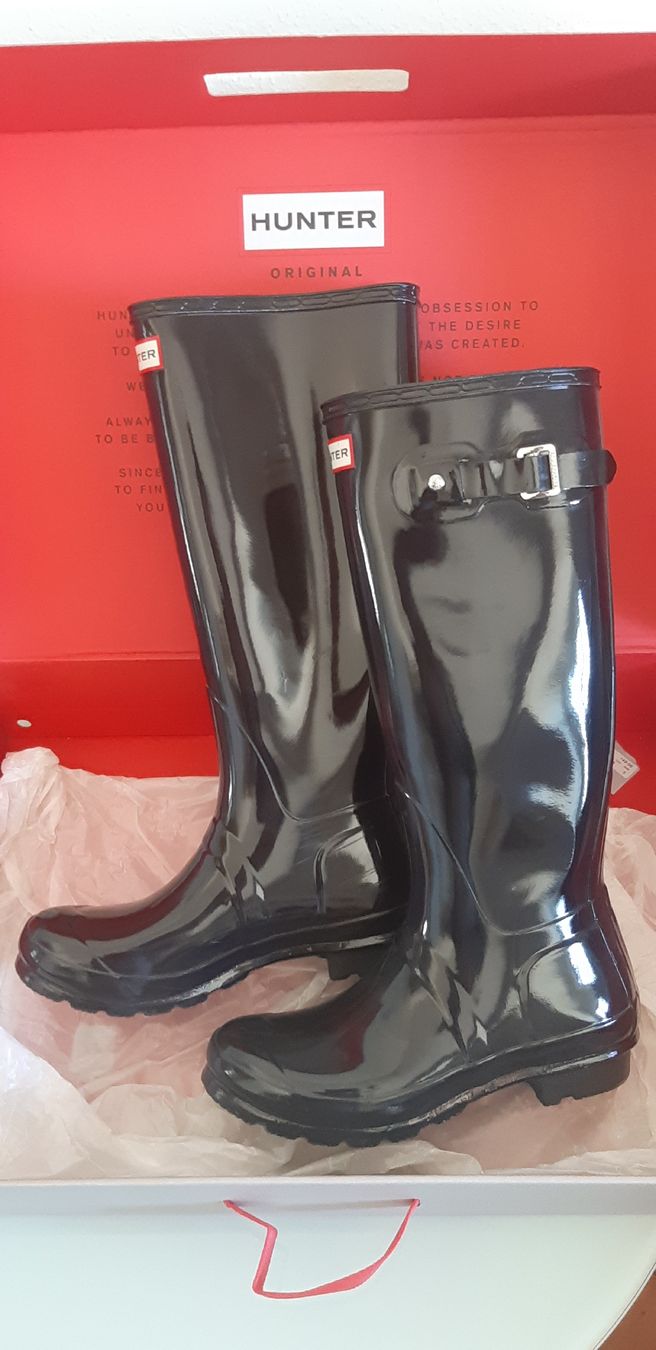 Damenschuhe: NEU! HUNTER Stiefel - schwarz Gr.38 – Neu und originalverpackt aus Zürich von Venecia25 6