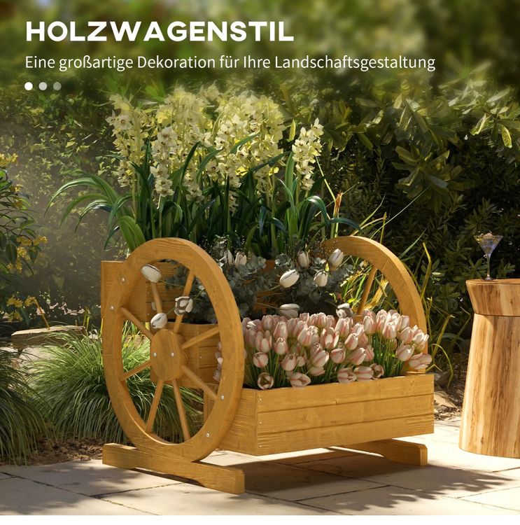 + Hochbeet aus Holz, Blumenkasten mit 3 Etagen, Gemüsebeet Kaufen auf