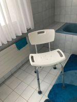 Duschhocker, Badhocker, Duschstuhl Secura mit Rückenlehne