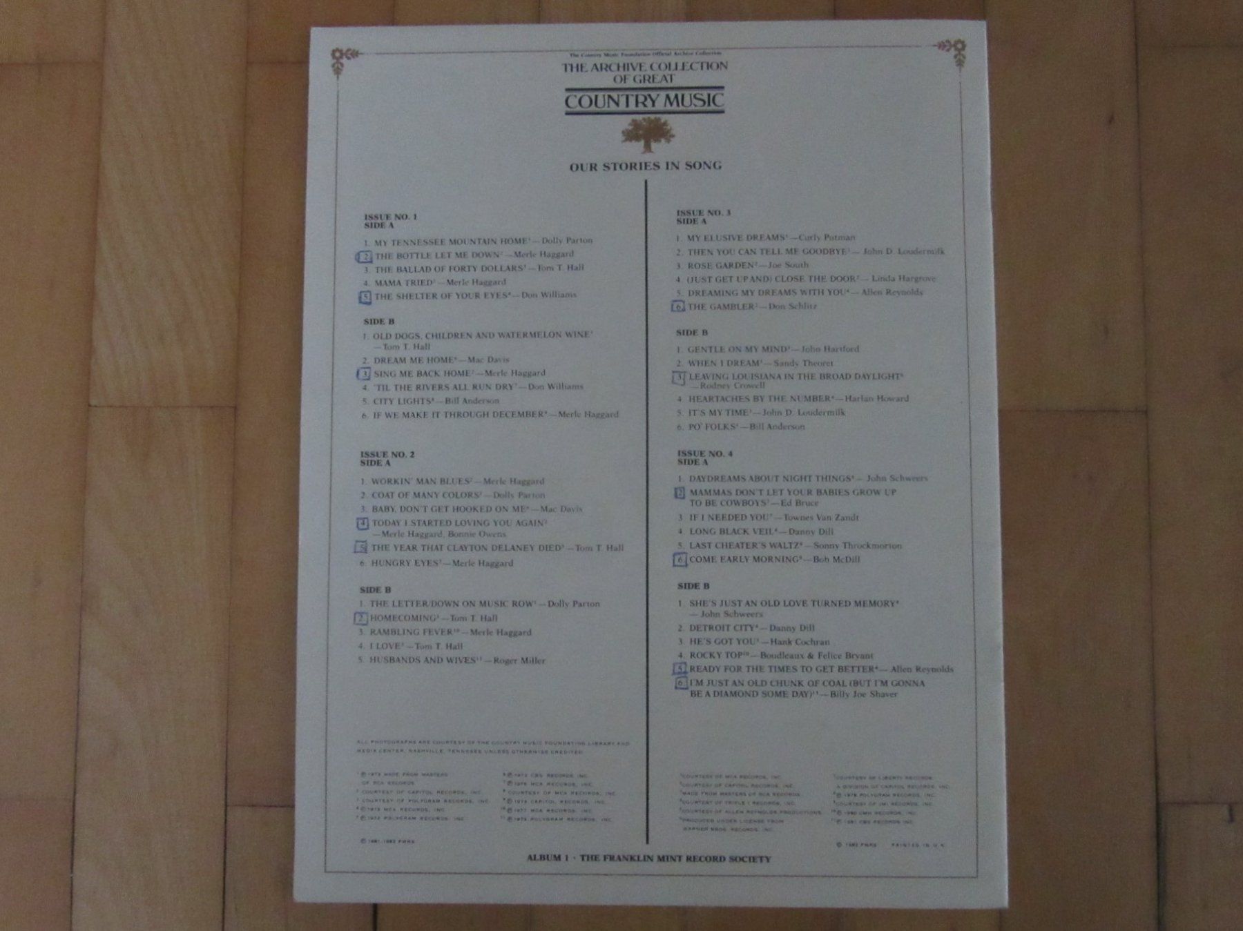 Schallplatten: Box-Set mit 4 Langspielplatten "OUR STORIES IN SONG" – Gebraucht aus Degersheim von Tforelle 6