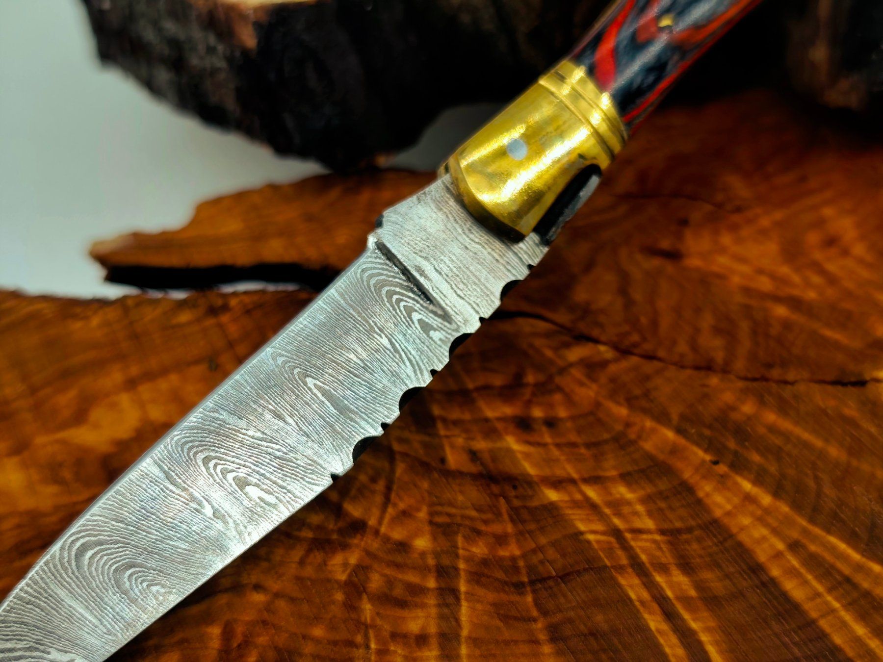 Accessori: Laguiole Damast Messer Klappmesser echtes Damastmesser – Nuovo e nell'imballaggio originale da Arlesheim venduto da Premius_1 5
