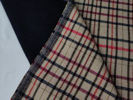 Top Mantel Stoff Doubleface Merino 2.50x1.45m beige navy