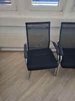 Bürostuhl Freischwinger Netz schwarz Metallgestell 1 Stk
