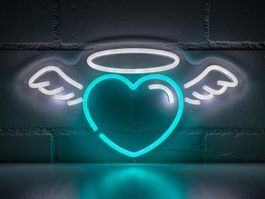 LED Dekolicht Neonschild Engel 38 x 21 cm