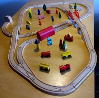 Holzeisenbahnset