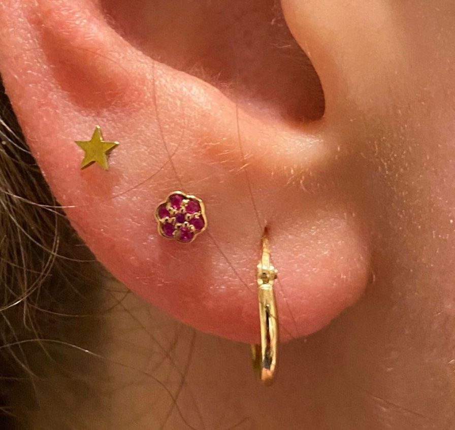 Piercingschmuck: Zweiseitige Diamant Piercing 14K Gold – Neu und originalverpackt aus Pieterlen von Ksenia3003 1