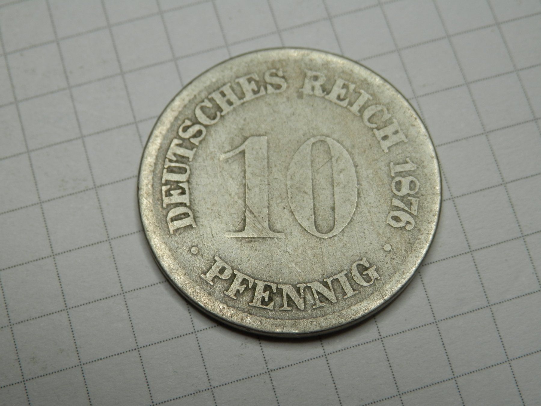 Tutti le monete: Deutschland 10 Pfennig, 1876 – Usato da Weiach venduto da weiach81