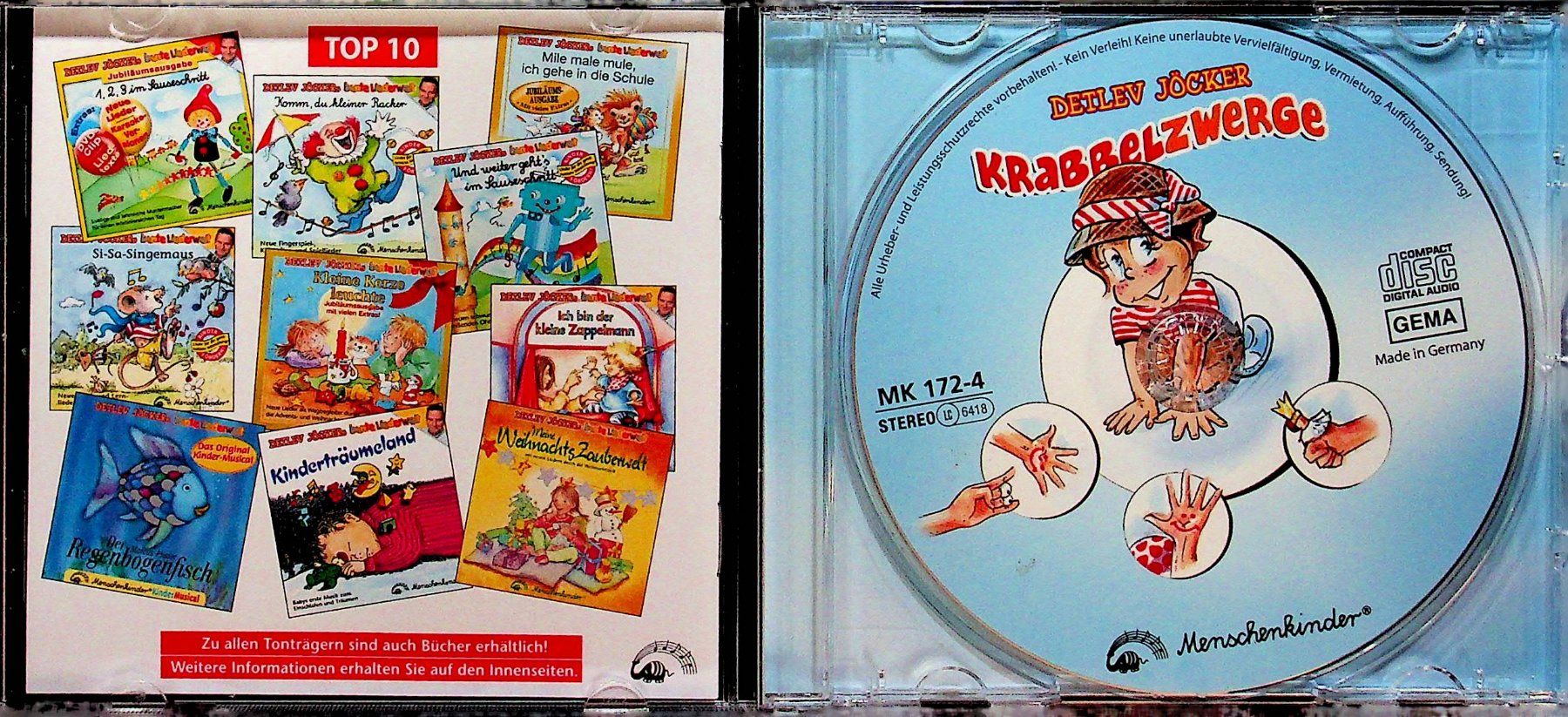 CD: CD Detlev Jöcker Krabbelzwerge Spiellieder – Usato da Reitnau venduto da Zaomir 2
