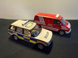 2er Set Spielzeugauto Polizei und Ambulanz Rarität!