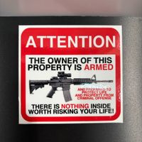 🟣 RAR XXL USA STICKER AUFKLEBER WARNUNG WAFFENBESITZER STGW