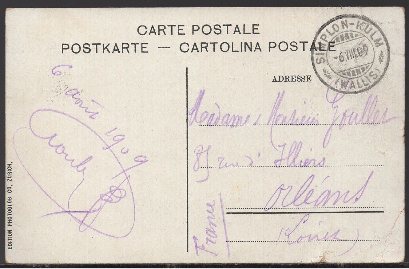Cartes postales: Simplon - Dorf  1909 – D'occasion à Aarau par kufi44 2
