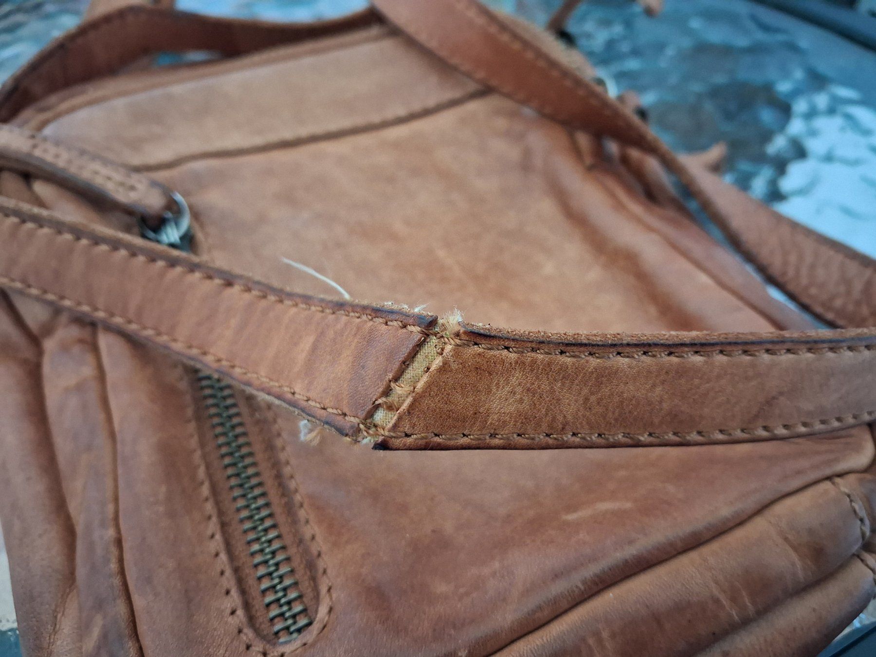 Borse: Schöne Ledertasche "BAER" Design, Herren, Cognac – Usato da Wilderswil venduto da Silverybrown 4