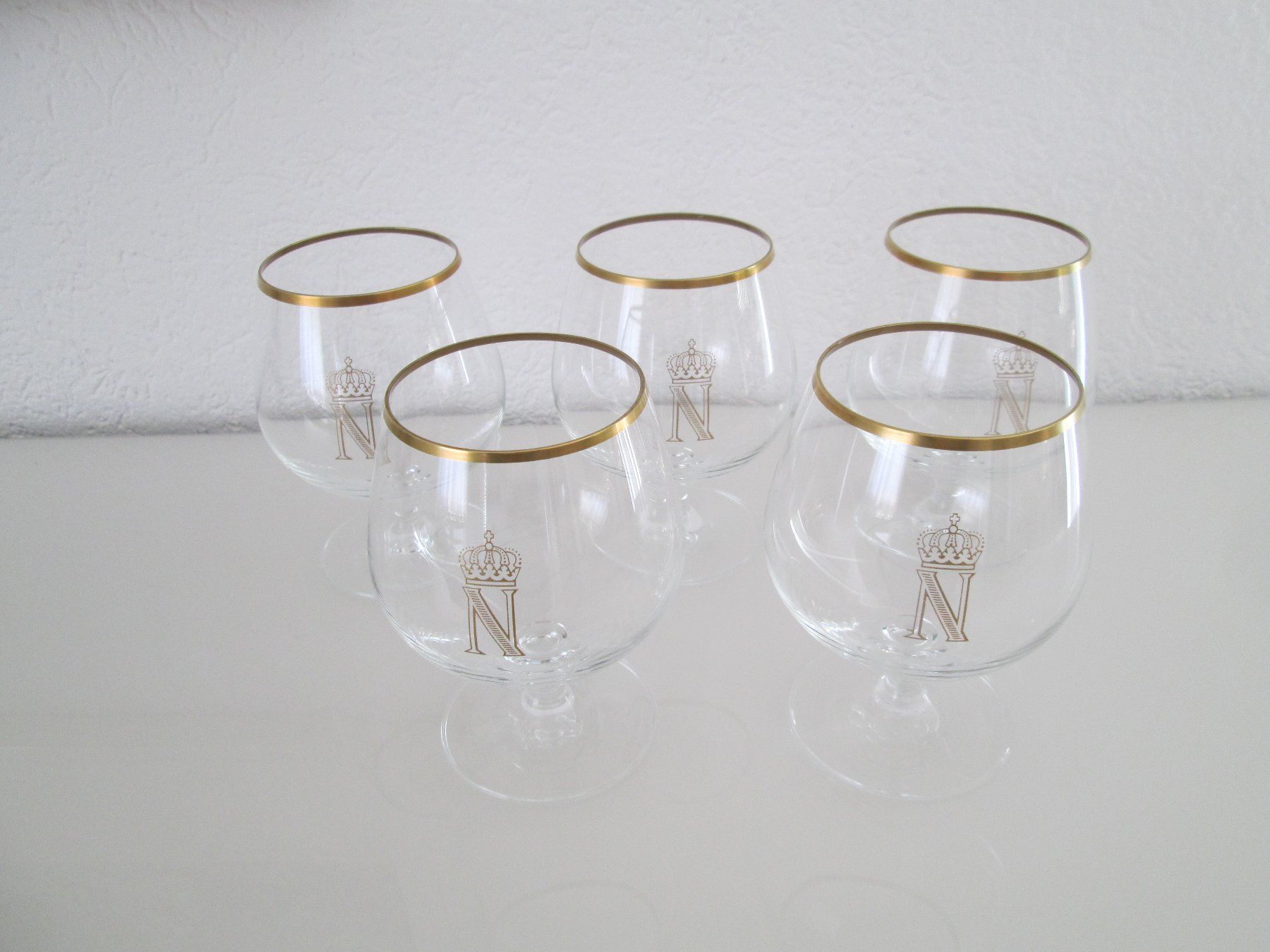 Bicchieri: 5  Napoleon Cognac oder Brandy Gläser mit Goldrand – Usato da Movelier venduto da ddomenika 1