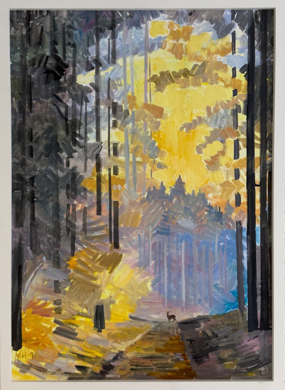 Dipinti: Martin Herzig -  Ölbild Waldlandschaft – Usato da Oensingen venduto da Faebu_00
