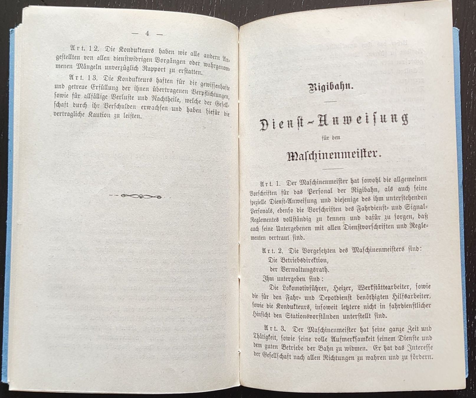 Documenti: VRB Rigi-Bahn Dienstreglement 1889 – Usato da Biberist venduto da Slick 9