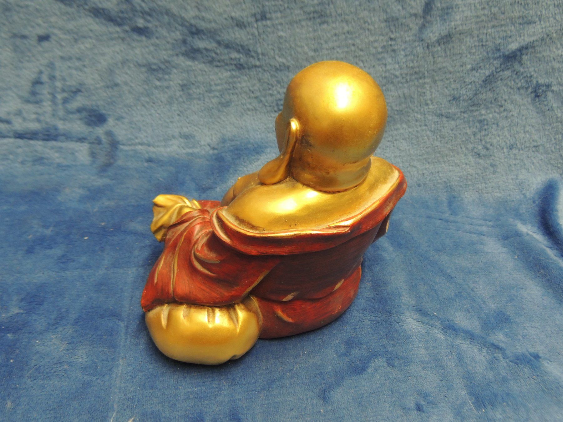 Figuren: Goldener Buddha sitzend 17 cm hoch – Gebraucht aus Mollis von Hg 1