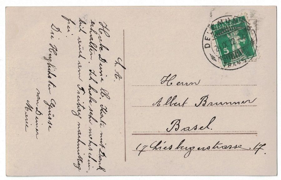 Cartoline postali: Romantik - Junge Dame denkt nach – Usato da Frauenfeld venduto da POML 1