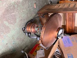 Lampe suspendue cuivre maman garage