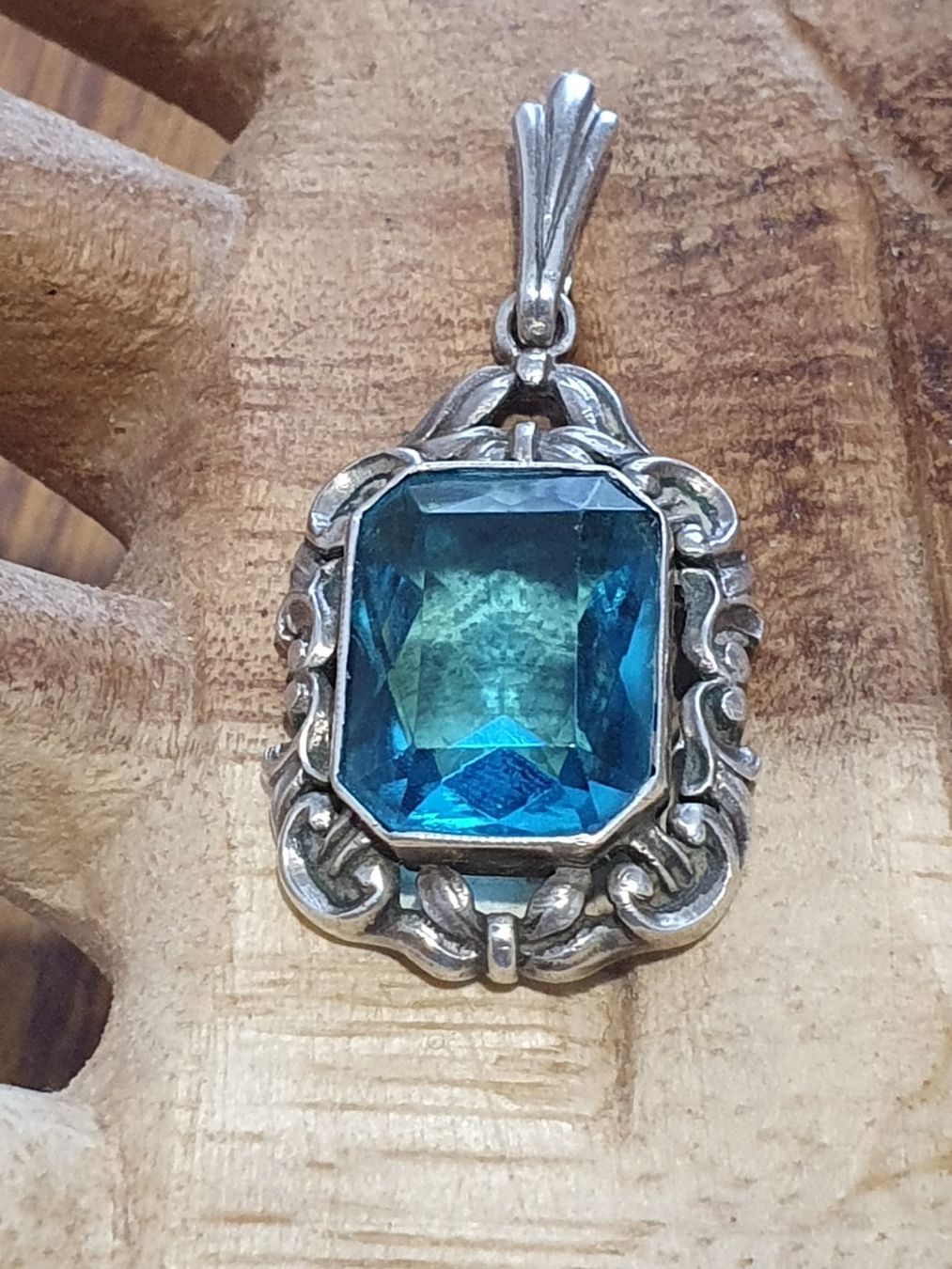 Anhänger: Lieblicher Jugendstil Silber-Anhänger mit Gablonz-Stein – Gebraucht aus Wohlen AG von palmsprings 1