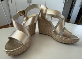 Michael Kors Keilsandalen Gold Gr. 38.5, Top Zustand!
