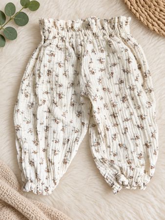 Baumwollgaze Baby Hose 🌸 62-68 cm