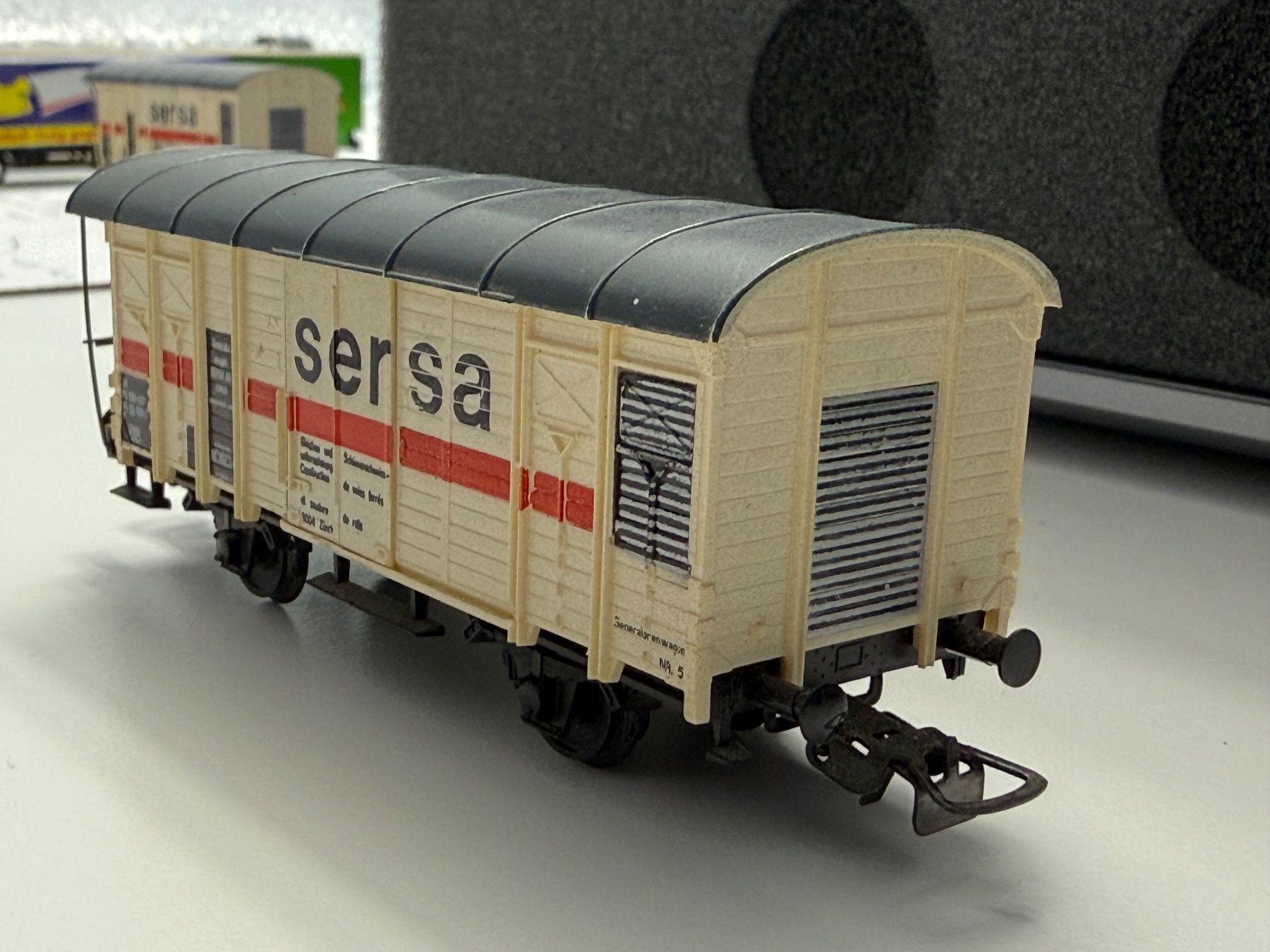 Liliput Modellini di ferrovie: Güterwagen gedeckt K3 Sersa / DC HO – Usato da Jonschwil venduto da sutfra12 1