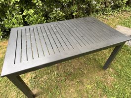 Garten Ausziehtisch Aluminium Anthrazit Lamellen-Tisch